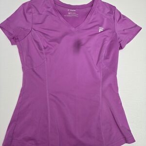 Fila Women's Short Sleeve V-Neck Tee in Magenta.Great Conditions